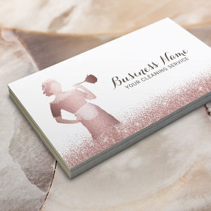 Haushaltshilfe Reinigungsservice Chic Rose Gold Gl Visitenkarte