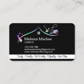 Haushaltshilfe-Reinigungsunternehmen Visitenkarte (Rückseite)