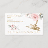 Haushaltshilfe Sauberkeit Haus Sparkling Gold Flor Visitenkarte (Rückseite)