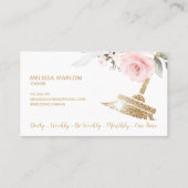 Haushaltshilfe Sauberkeit Haus Sparkling Gold Flor Visitenkarte (Rückseite)