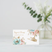 Haushaltshilfe Sauberkeit Haus Sparkling Gold Flor Visitenkarte (Stehend Vorderseite)