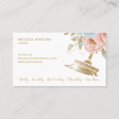 Haushaltshilfe Sauberkeit Haus Sparkling Gold Flor Visitenkarte (Rückseite)