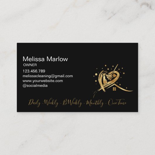 Haushaltshilfe und Kommerzielle Reinigung Duster B Visitenkarte (Rückseite)