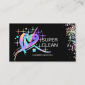 Haushaltshilfe und Kommerzielle Reinigung Janitor Visitenkarte (Vorderseite)