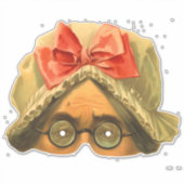 Haushaltshilfe - Vintage Viktorianische Maske Aufkleber (Vorderseite)