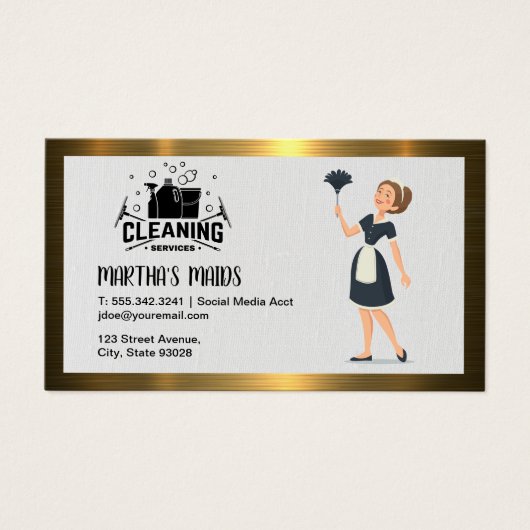 Haushaltshilfe | Zuhause Cleaner Tools | Goldgrenz (Vorderseite)