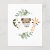 Haushaltshinderdusche per Post Woodland Einladung Flyer (Hinten)