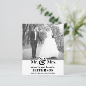 HAUSHALTSHochzeit moderner Typografie-Foto (Stehend Vorderseite)