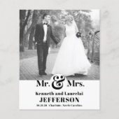 HAUSHALTSHochzeit moderner Typografie-Foto (Vorderseite)