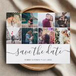 Haushaltshochzeiten speichern Foto Flyer<br><div class="desc">Eine günstige Hochzeit spart das Datum mit moderner Handschrift Kalligraphie und Foto.</div>