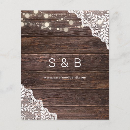 Haushaltsholz, Lace & Lights Save the Date V2 (Rückseite)