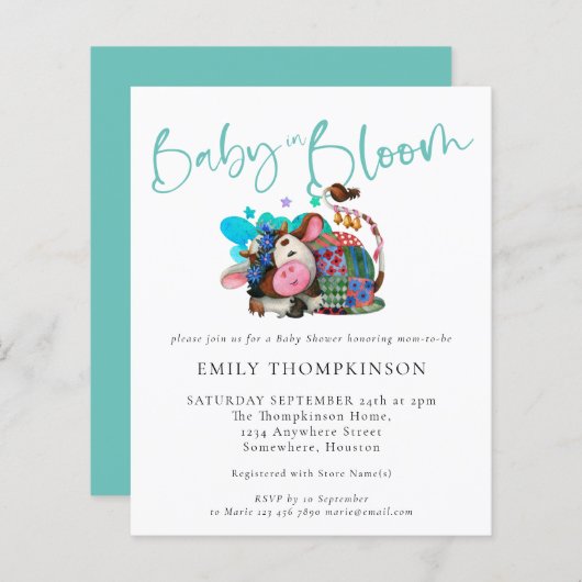 Haushaltsjunges in Blood Kuh Asleep Baby Dusche ei (Vorne/Hinten)