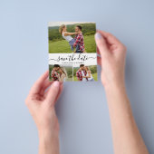 Haushaltskalligrafie 3 FotoCollage Save the Date Flyer (Gruppe)