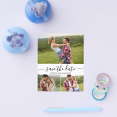 Haushaltskalligrafie 3 FotoCollage Save the Date Flyer (Einzeln)