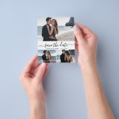 Haushaltskalligrafie 3 FotoCollage Save the Date Flyer (Gruppe)