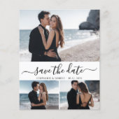 Haushaltskalligrafie 3 FotoCollage Save the Date Flyer (Vorne)
