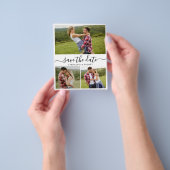 Haushaltskalligrafie 3 FotoCollage Save the Date Flyer (Gruppe)