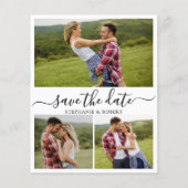 Haushaltskalligrafie 3 FotoCollage Save the Date Flyer (Vorne)