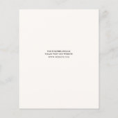 Haushaltskalligrafie Beige Wedding rettet das Datu Flyer (Hinten)