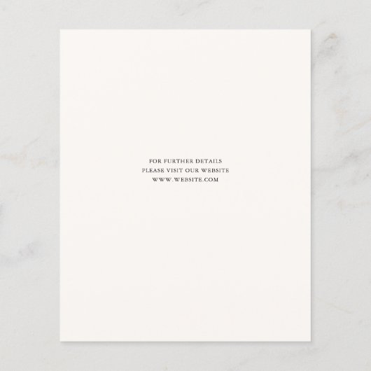 Haushaltskalligrafie Beige Wedding rettet das Datu Flyer (Hinten)