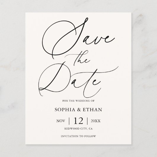 Haushaltskalligrafie Beige Wedding rettet das Datu Flyer (Vorne)