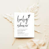 Haushaltskalligrafie Boho Kinderdusche Einladung Flyer