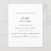 Haushaltskalligrafie Graduate Foto Moderne Ankündi (Rückseite)