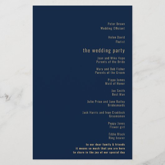 HAUSHALTSKalligrafie-Navy-Gold-Hochzeitsprogramm (Rückseite)