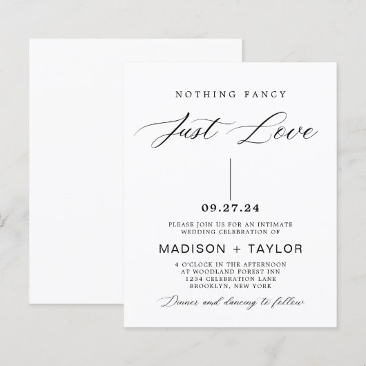 Haushaltskalligrafie Nichts Extravagant nur Liebe (Vorne/Hinten)