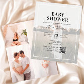 Haushaltskalligrafie QR Code Foto Babydusche