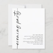 HAUSHALTSKalligrafie QR-Code Hochzeitsfeier Abend  (Vorderseite)