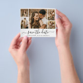 Haushaltskalligrafisches Foto Save the Date Flyer (Gruppe)