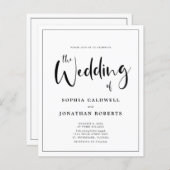 Haushaltskalligraphie Details zur Hochzeitsfeier (Vorne/Hinten)