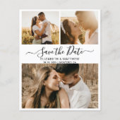 Haushaltskalligraphie FotoCollage Save the Date Flyer (Vorne)