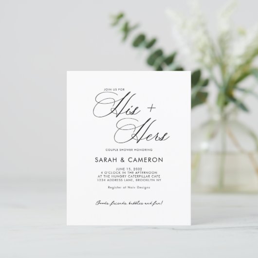 HAUSHALTSKalligraphie - Ihr Paar Dusche Foto (Stehend Vorderseite)