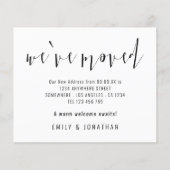 Haushaltskalligraphie: Wir haben eine neue Adresse (Vorderseite)