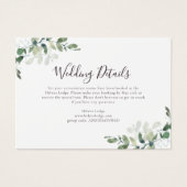 HAUSHALTSKARTE - Angaben Eukalyptus-Buchungskarte (Vorderseite)