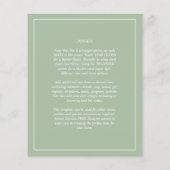 HAUSHALTSKARTE Apple Green Monochrome Text (Rückseite)