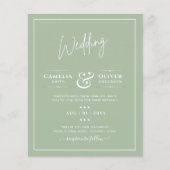 HAUSHALTSKARTE Apple Green Monochrome Text (Vorderseite)