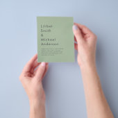 HAUSHALTSKARTE Apple Green Monochrome Text Flyer (Gruppe)