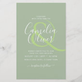 HAUSHALTSKARTE Apple Green Monochrome Text Flyer (Vorne)