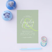 HAUSHALTSKARTE Apple Green Monochrome Text Flyer (Einzeln)