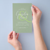 HAUSHALTSKARTE Apple Green Monochrome Text Flyer (Handgriff)