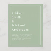 HAUSHALTSKARTE Apple Green Monochrome Text Flyer (Vorne)