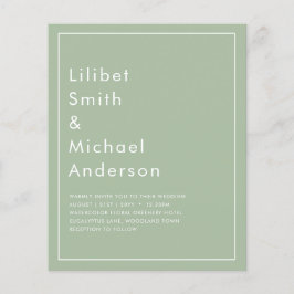 HAUSHALTSKARTE Apple Green Monochrome Text Flyer