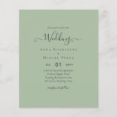 HAUSHALTSKARTE Apple Green Monochrome Text Flyer (Vorne)