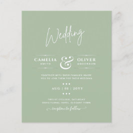 HAUSHALTSKARTE Apple Green Monochrome Text Flyer