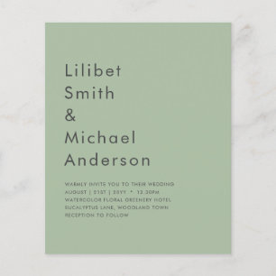 HAUSHALTSKARTE Apple Green Monochrome Text Flyer