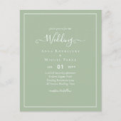 HAUSHALTSKARTE Apple Green Monochrome Text Flyer (Vorne)