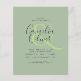 HAUSHALTSKARTE Apple Green Monochrome Text Flyer